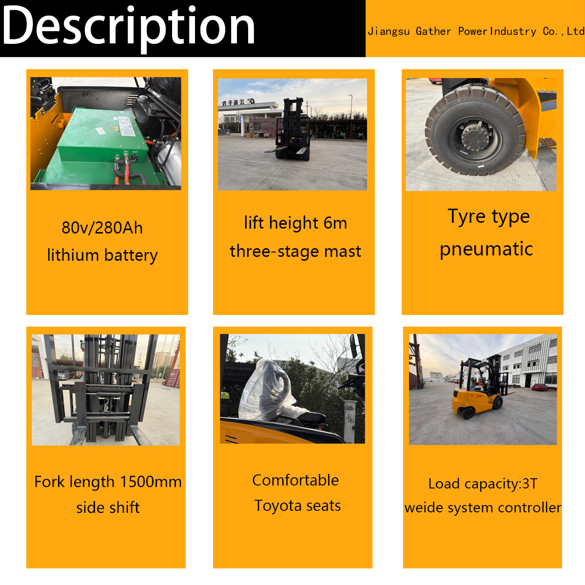 3.0Ton Electric Forklift Truck 3.0Ton Electric Forklift Truck