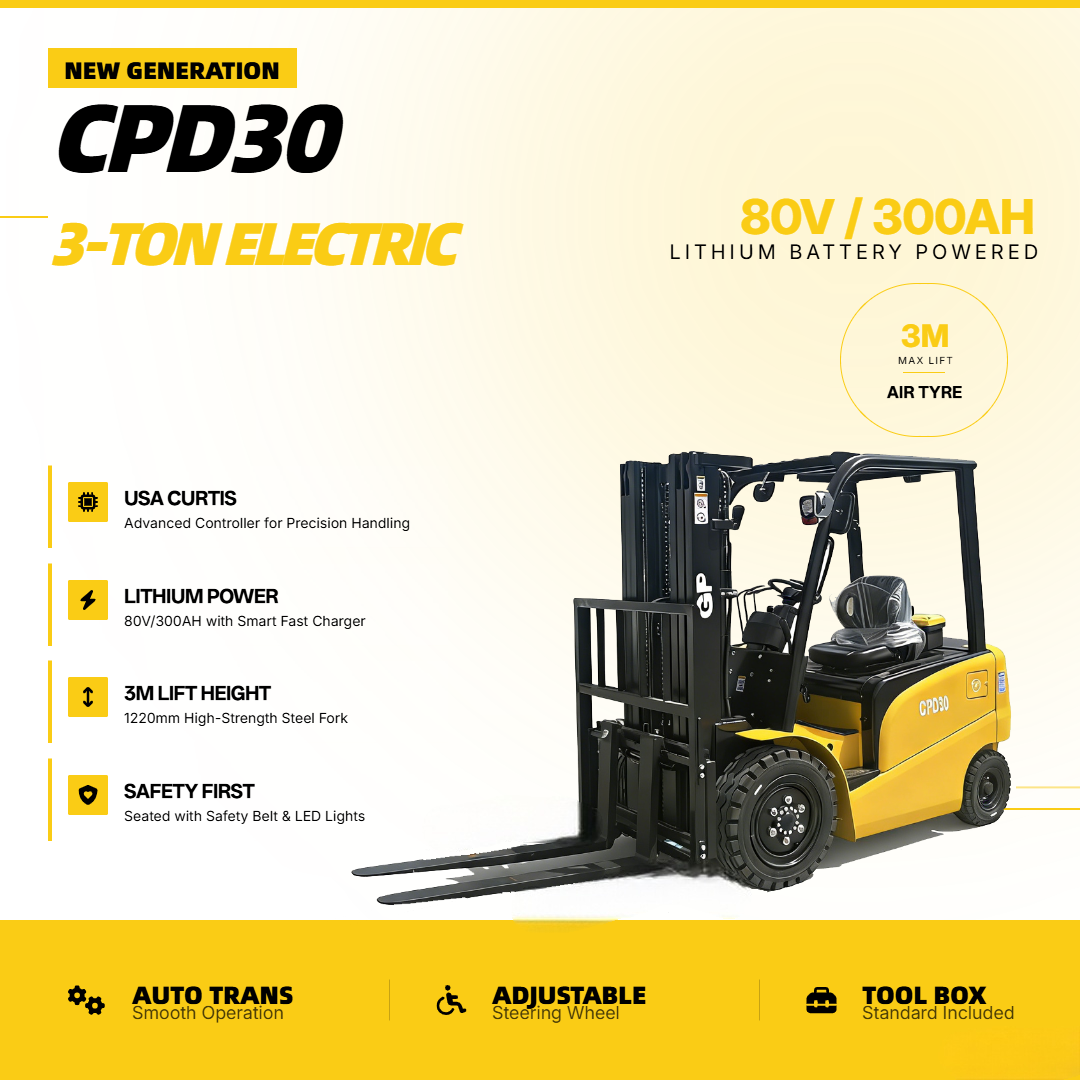 New Generation 3.0Ton Electric Forklift Truck New Generation 3.0Ton Electric Forklift Truck