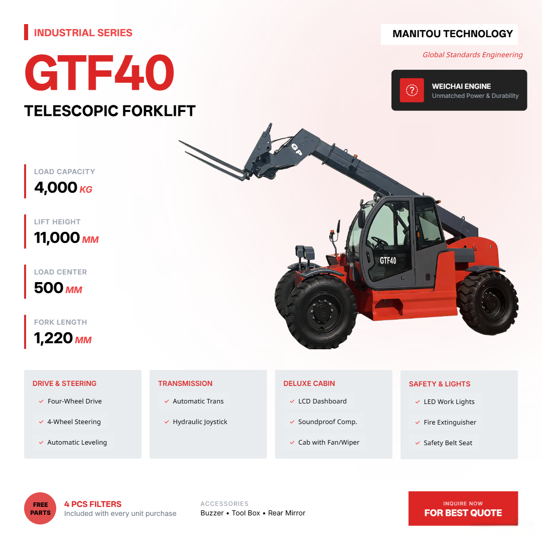  4.0Ton telescopic handler